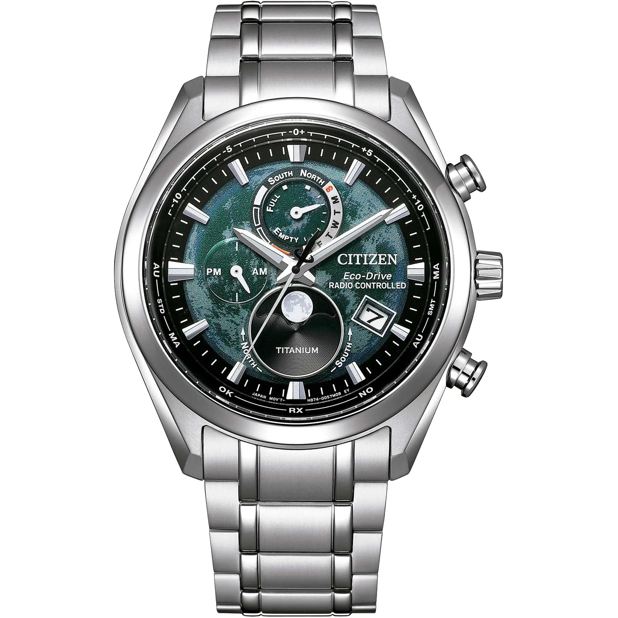 オートミー Citizen® Men's Tsuki-yomi A-T Watch in Titanium, 43MM