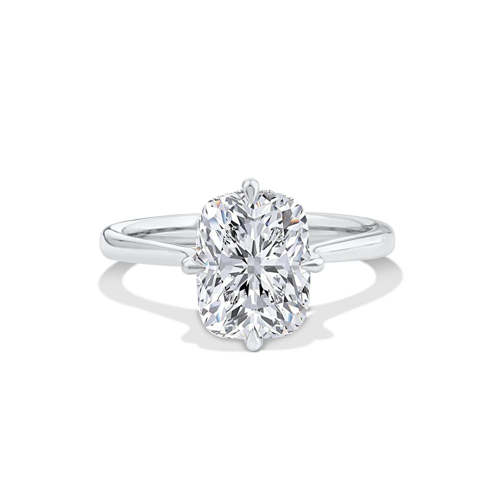 Lab Grown Diamond Composite Elongated Cushion Engagement Ring in 14K White Gold (3 1/8 ct. tw.) – Image 1 of 4