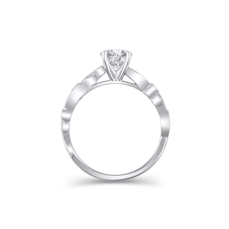 Diamond Accent Semi-Mount Engagement Ring in 14K White Gold &#40;Setting Only&#41; – Image 3 of 6