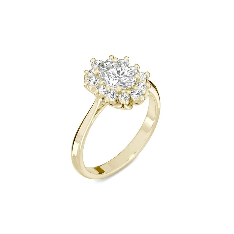 Moissanite Oval Ring in 14K Yellow Gold – Image 4 of 6