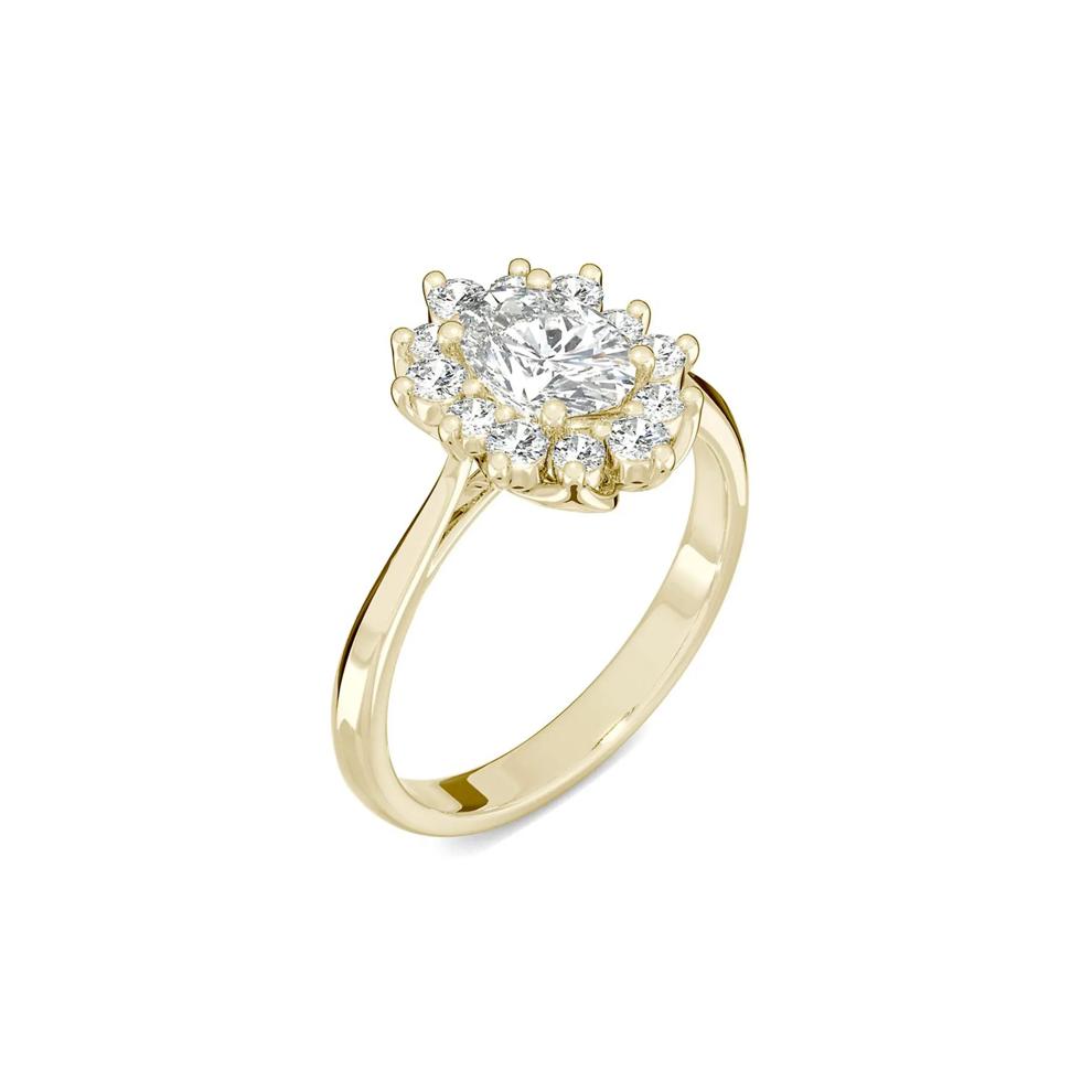 Moissanite Oval Ring in 14K Yellow Gold – Image 4 of 6