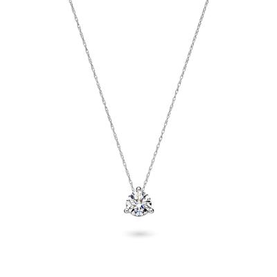 Lab Grown Diamond  Solitaire Pendant in 14K White Gold (1 ct. tw.)