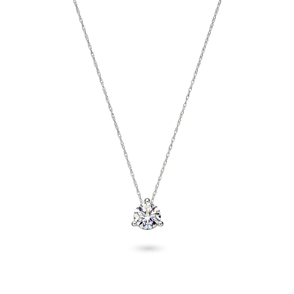 Lab Grown Diamond  Solitaire Pendant in 14K White Gold (1 ct. tw.)  – Image 1 of 4