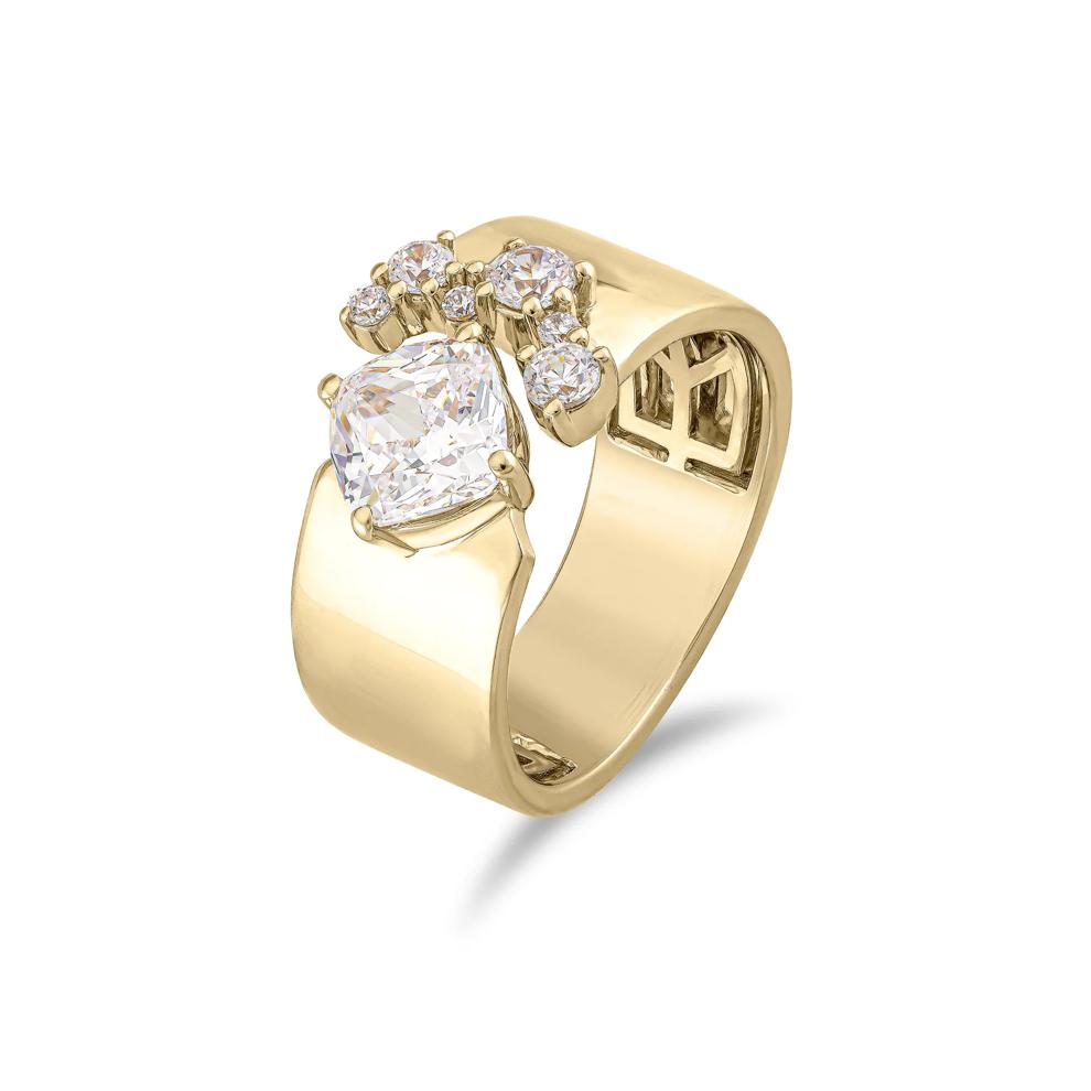 Lab Grown Diamond Cushion-Cut Band in 14K Yellow Gold (1 1/2 ct. tw.) – Image 4 of 4