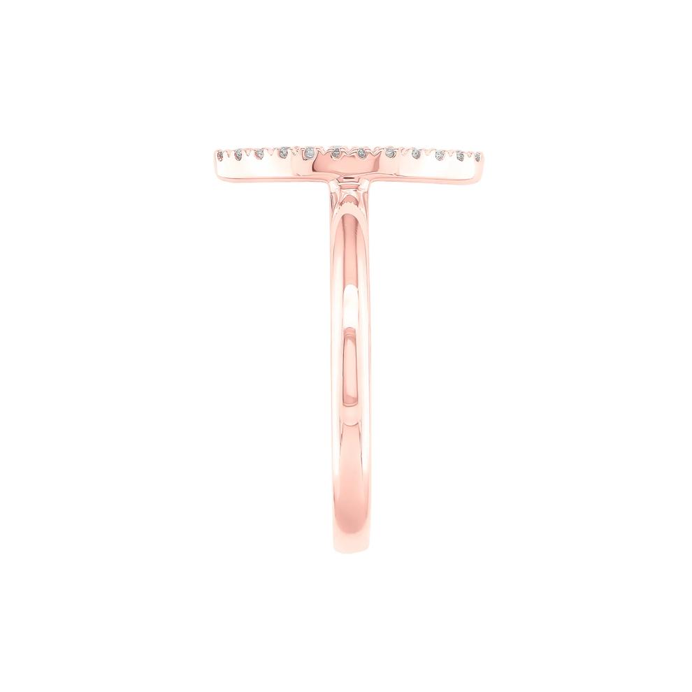 Marquise-Shaped Ring with Diamonds in 10K Rose Gold (1/10 ct. tw.) – Image 3 of 3