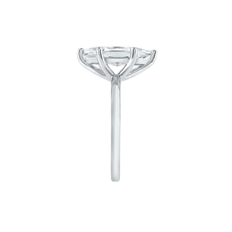 Lab Grown Diamond Solitaire Marquise Engagement Ring in 14k White Gold &#40;3 ct.&#41; – Image 3 of 4