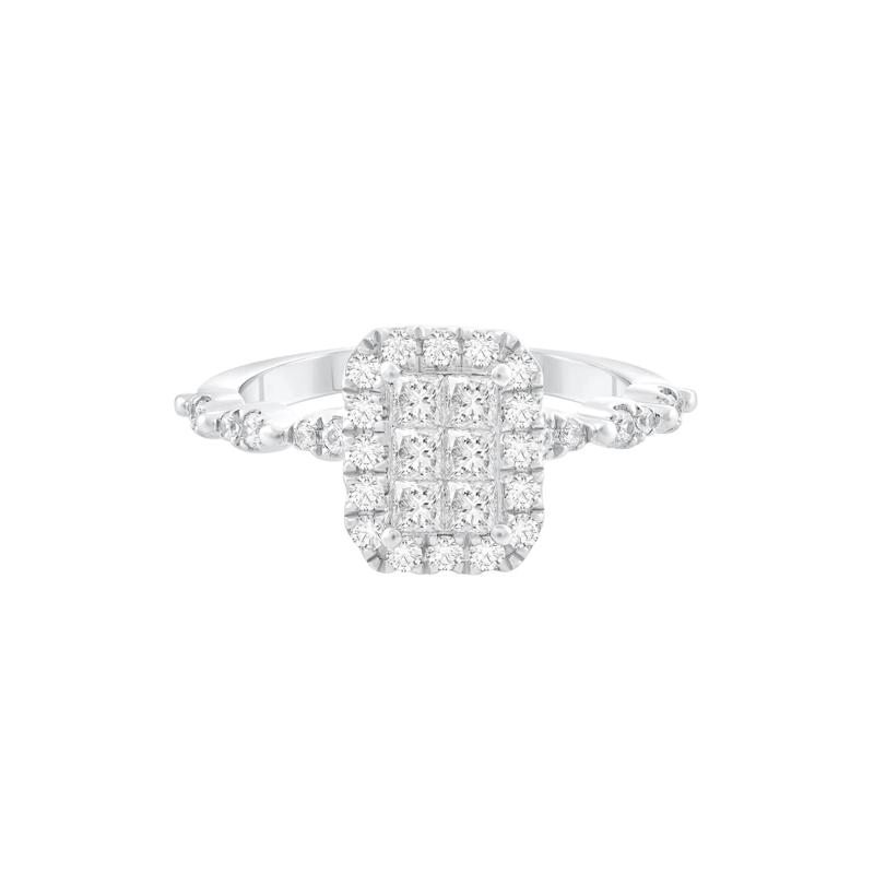 Diamond Composite Engagement Ring in 10K White Gold &#40;3/4 ct. tw.&#41; – Image 1 of 3