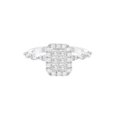 Diamond Princess-Cut Composite Engagement Ring in 10K White Gold (3/4 ct. tw.)