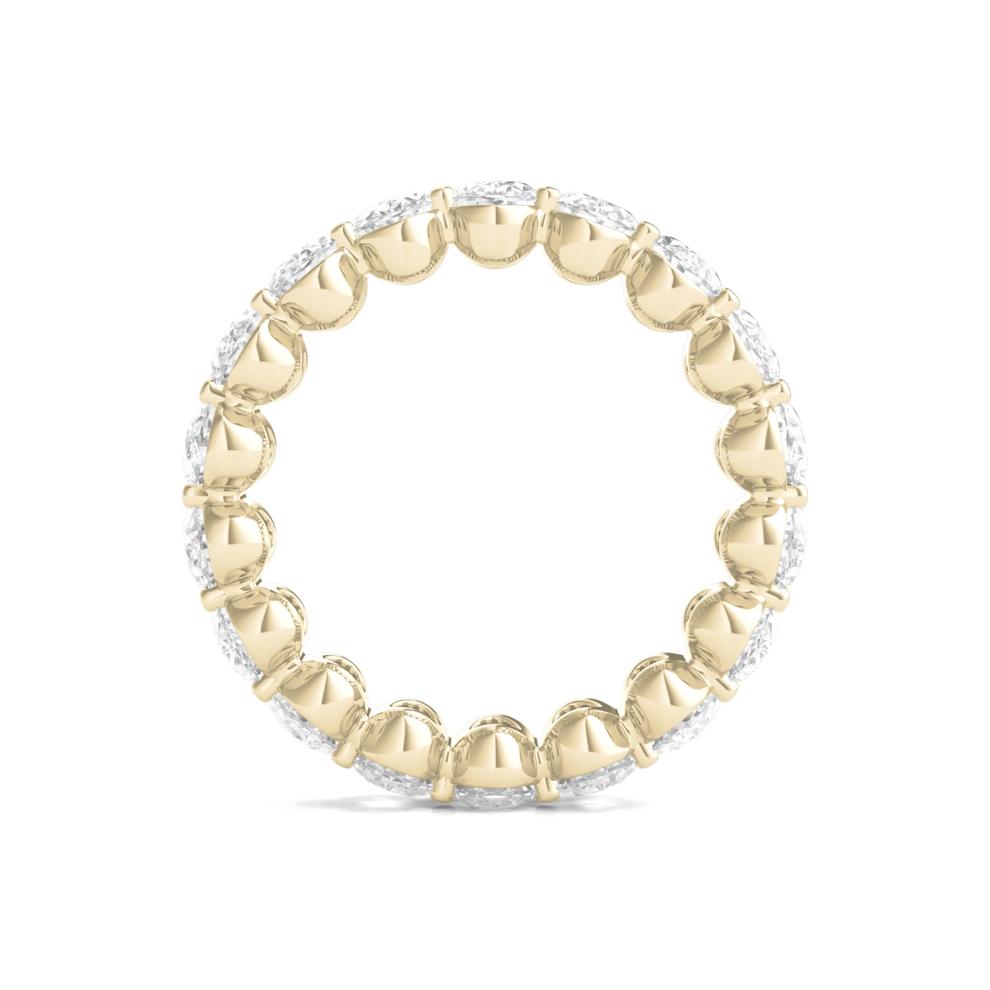 Lab Grown Oval Diamond Eternity Band in 14K Yellow Gold (7 ct. tw.) – Image 2 of 3