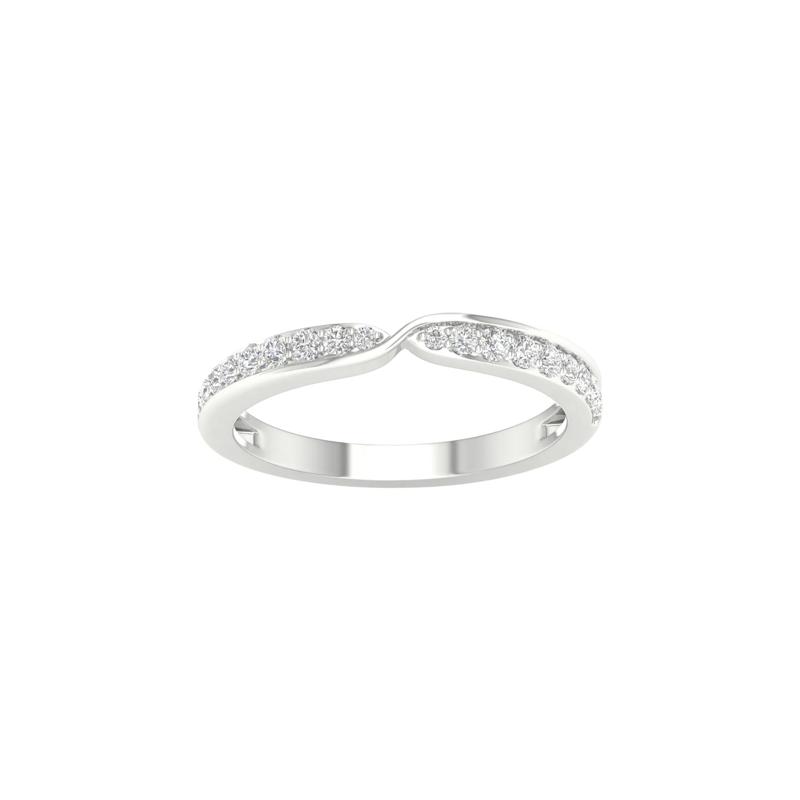Pinched Diamond Stack Band in 10K White Gold &#40;1/4 ct. tw.&#41; – Image 4 of 4