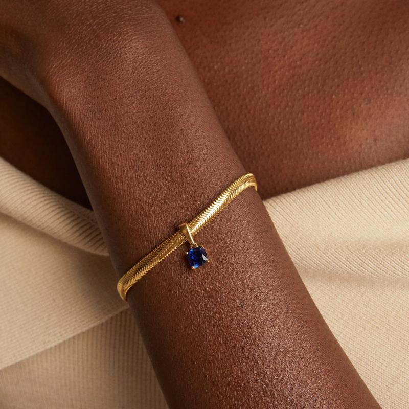 Snake Chain Bracelet in Vermeil, 7.5&quot; – Image 3 of 6