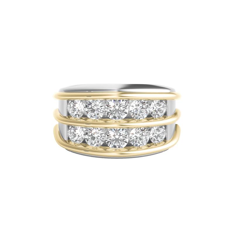 Men&#39;s 2 ct. tw. Diamond Ring in 14K Yellow &amp; White Gold, 6MM – Image 1 of 3