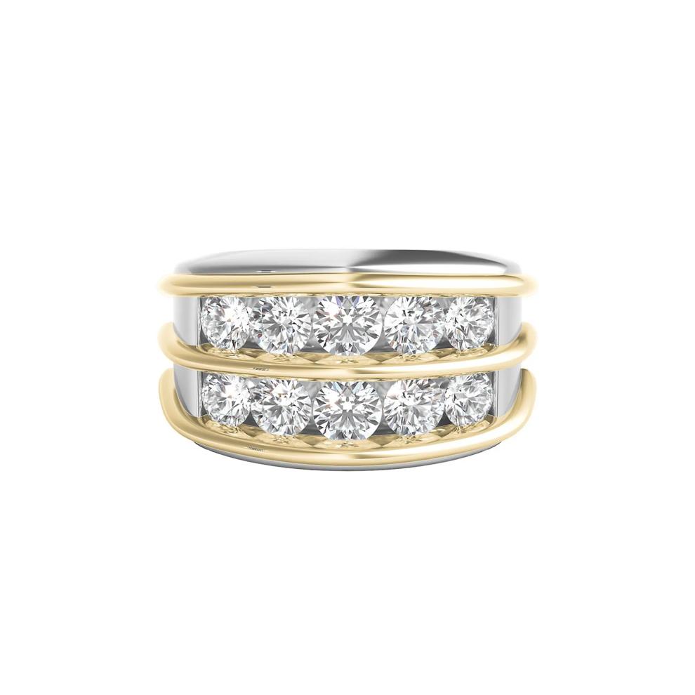 Men's 2 ct. tw. Diamond Ring in 14K Yellow &amp; White Gold, 6MM – Image 1 of 3