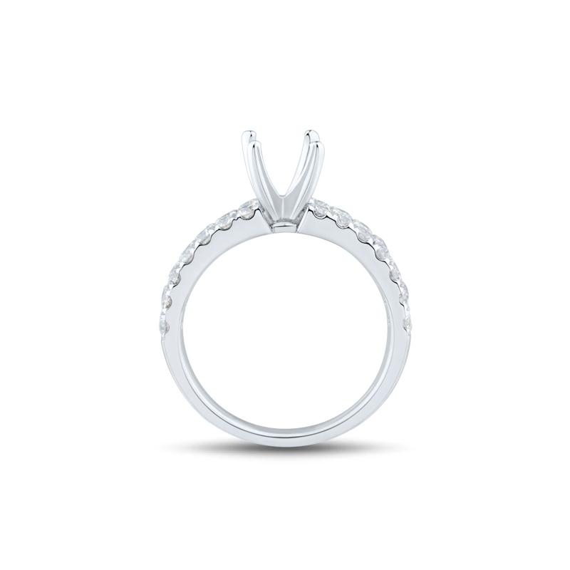 1 ct. tw. Double Row Lab Grown Diamond Semi-Mount Engagement Ring – Image 4 of 6
