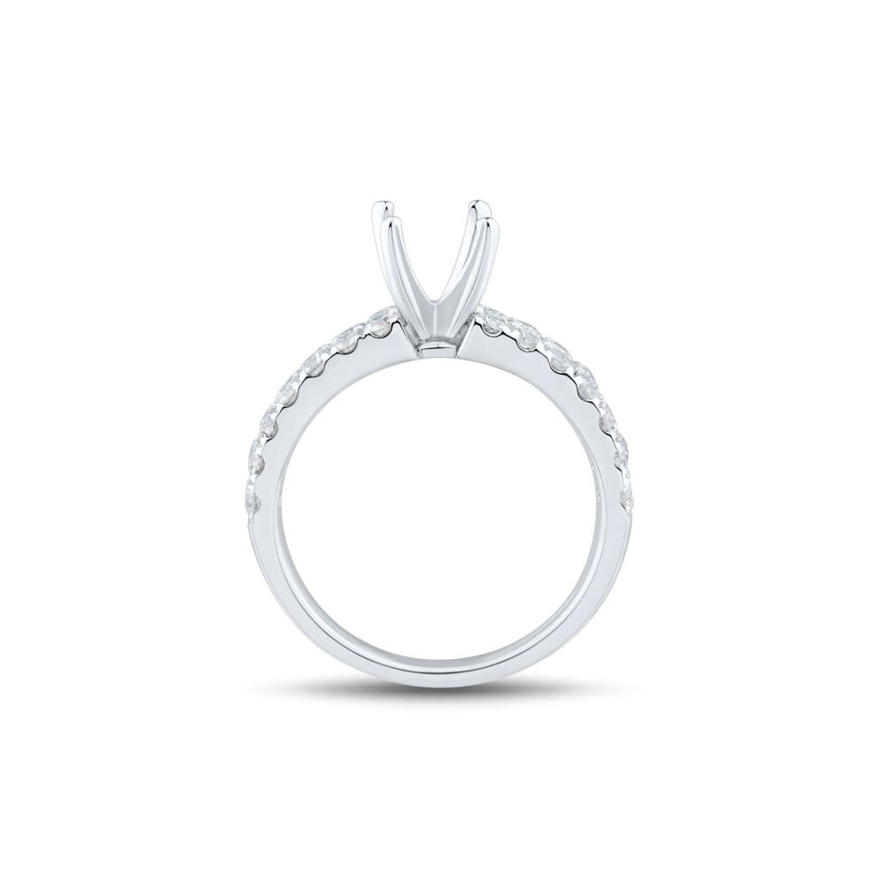 1 ct. tw. Double Row Lab Grown Diamond Semi-Mount Engagement Ring – Image 4 of 6