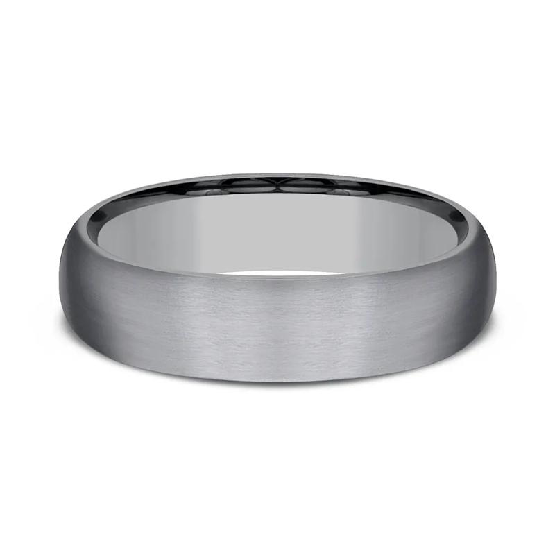 Men&#39;s Satin Finish Band in Tantalum, 6MM – Image 1 of 3