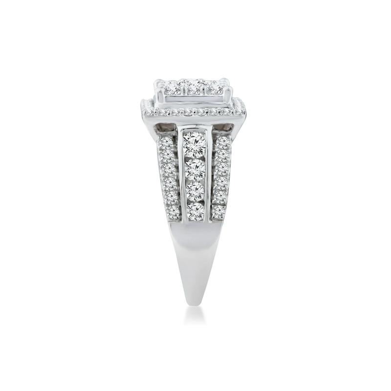 Diamond Composite Engagement Ring in 10K White Gold &#40;2 ct. tw.&#41;  – Image 3 of 3