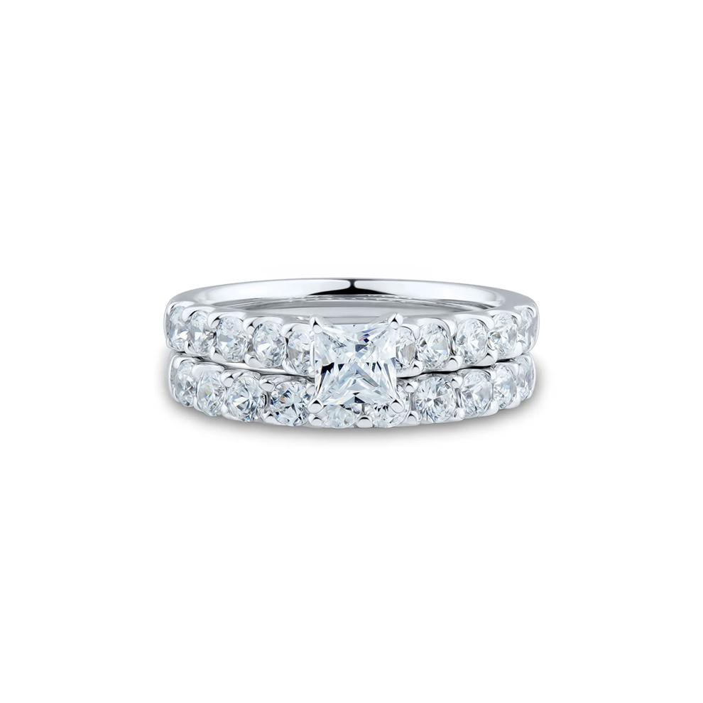 2 ct. tw. Diamond Engagement Ring Set in 14K White Gold – Image 1 of 8