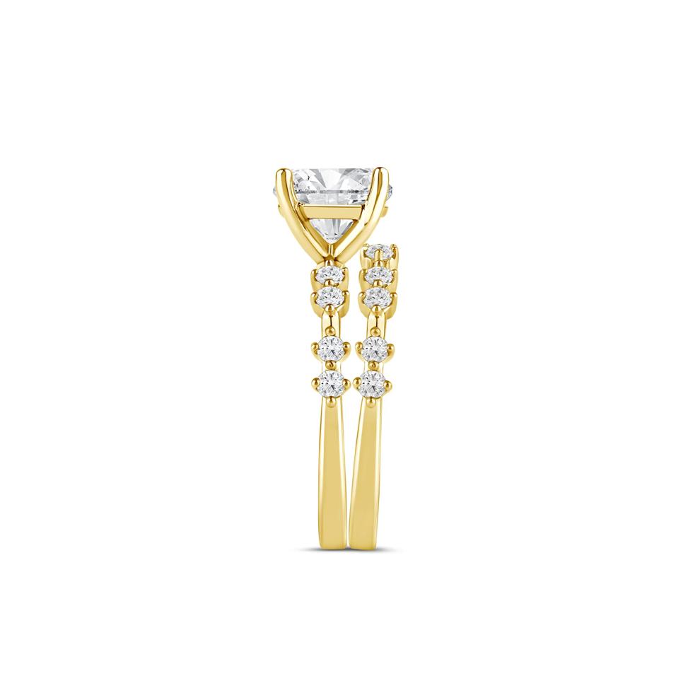 Lab Grown Diamond Semi-Mount Bridal Set in 14K Yellow Gold (1/2 ct. tw.) (Setting Only) – Image 5 of 8