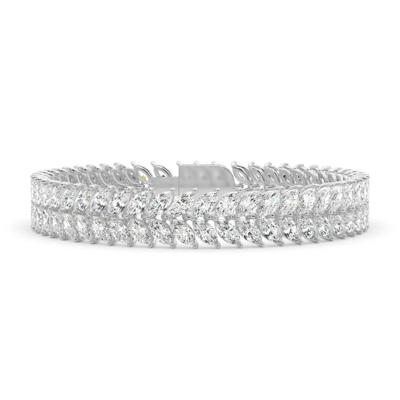 Lab Grown Diamond Marquise Tennis Bracelet in 14K White Gold (13 ct. tw.)