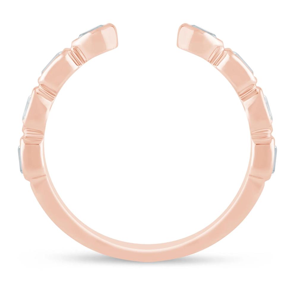 Lab Grown Diamond Emerald and Oval Open Band in 14K Rose Gold (5/8 ct. tw.) – Image 2 of 3