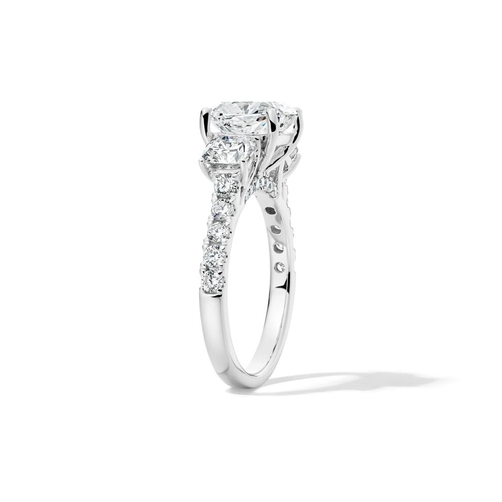Lab Grown Diamond Cushion-Cut Engagement Ring in 14K White Gold (4 ct. tw.) – Image 3 of 4