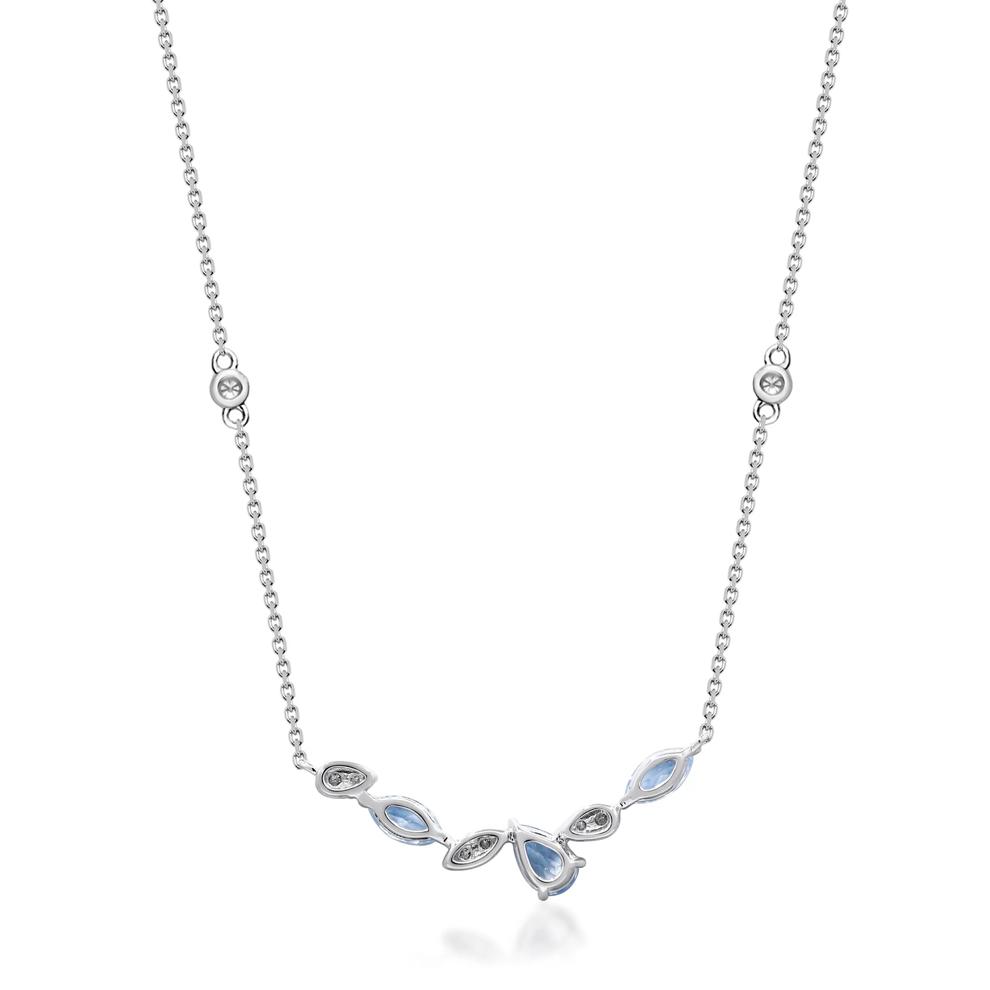Aquamarine and Diamond Necklace in 10K White Gold (1/4 ct. tw.) – Image 3 of 3