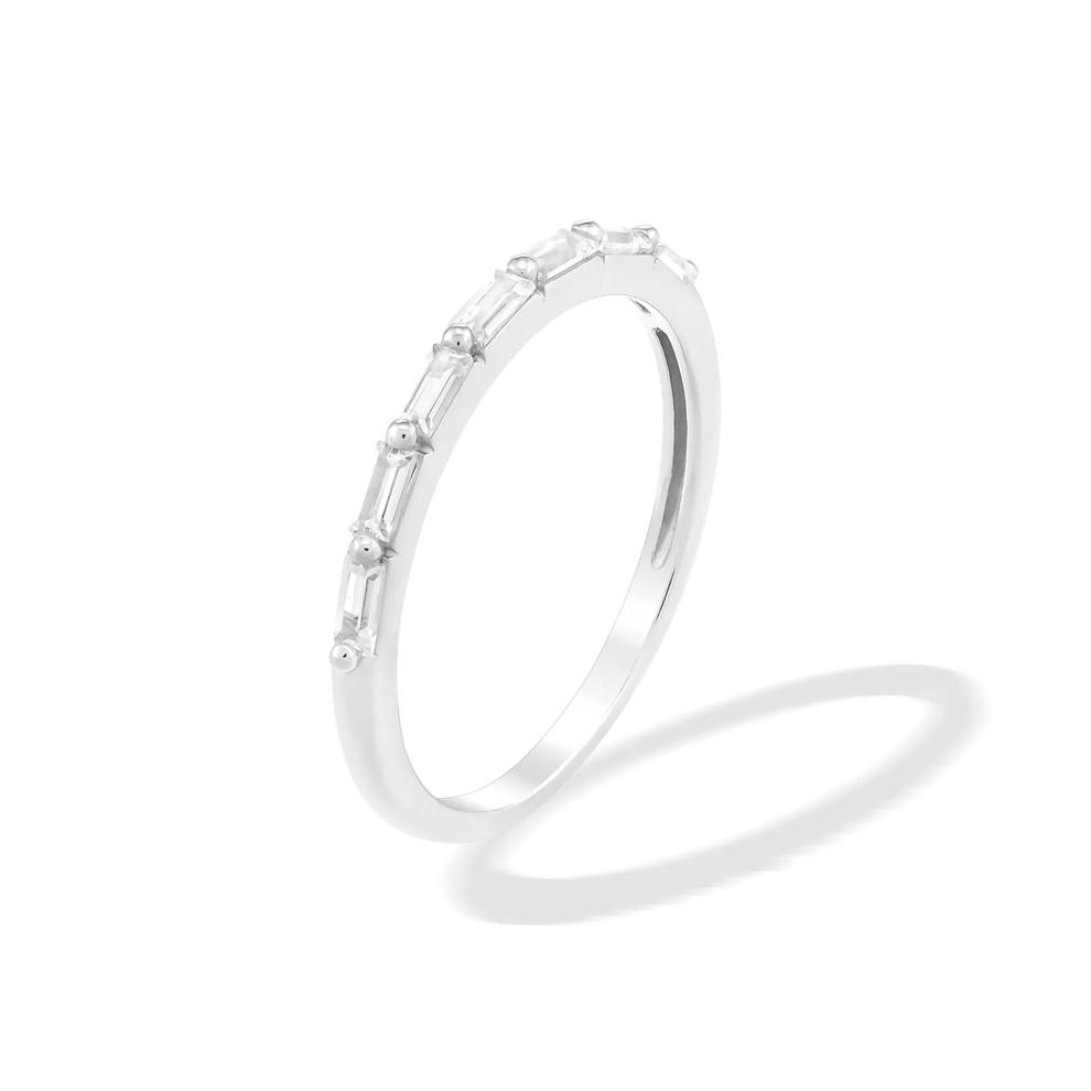 Lab-Created Opal &amp; Lab-Created White Sapphire Three-Band Ring in Sterling Silver – Image 5 of 6