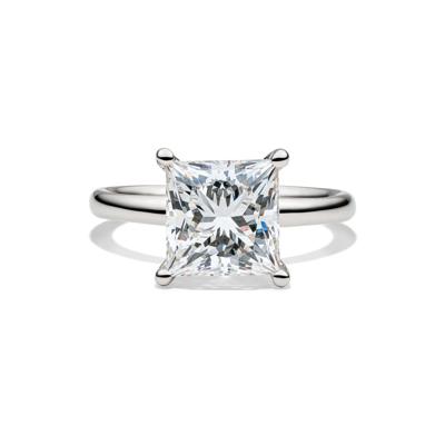 Lab Grown Diamond Princess-Cut Solitaire Engagement Ring in Platinum (4 ct.)