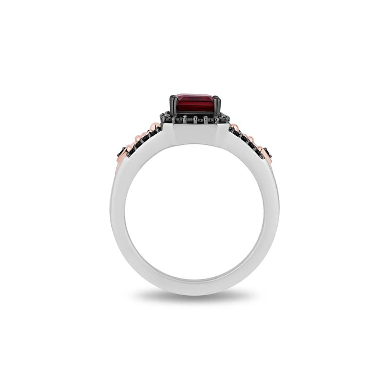 Evil Queen Garnet Dagger Ring in Sterling Silver and 10K Rose Gold &#40;1/3 ct. tw.&#41; – Image 2 of 3