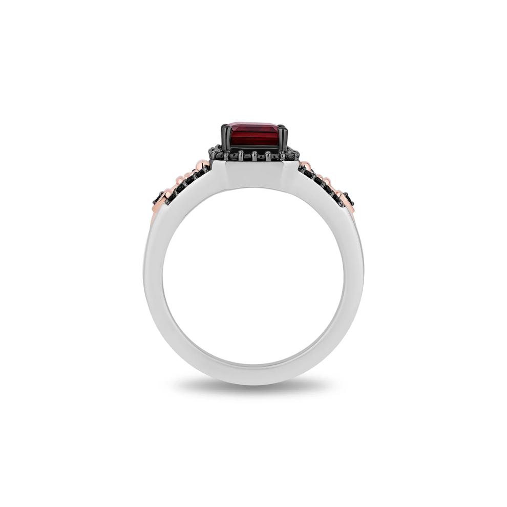 Evil Queen Garnet Dagger Ring in Sterling Silver and 10K Rose Gold (1/3 ct. tw.) – Image 2 of 3