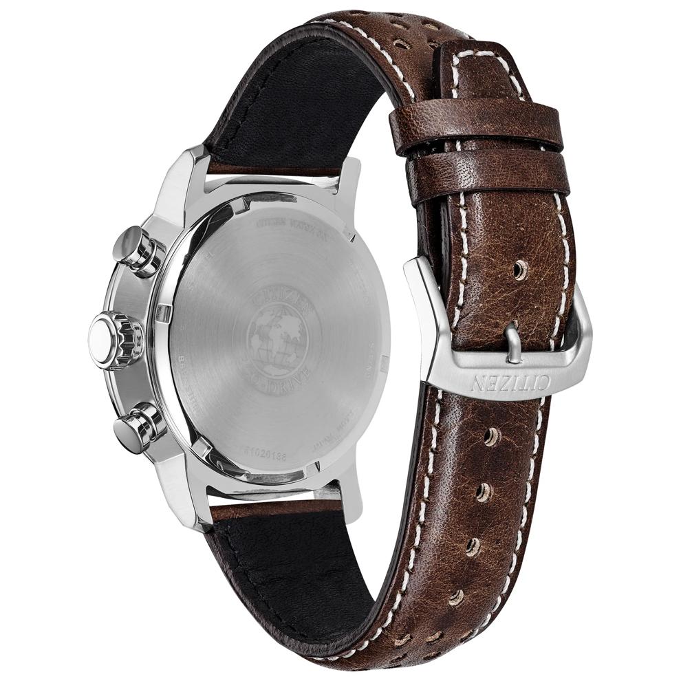 Men's Brycen Watch in Hickory Brown Leather and Stainless Steel, 44MM – Image 3 of 3