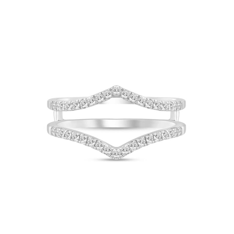 Lab Grown Diamond Chevron Ring Insert in 14K Rose White &#40;1/4 ct. tw.&#41; – Image 1 of 3