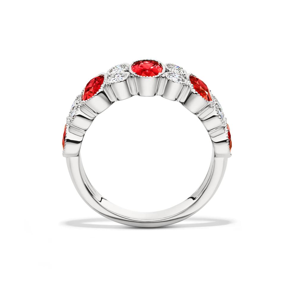 Ruby &amp; Diamond Band in 14K White Gold (3/8 ct. tw.) – Image 2 of 4