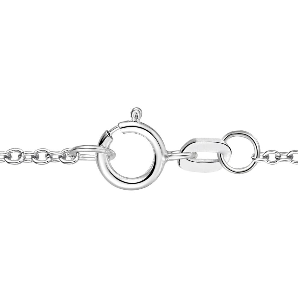 Diamond Pear-Shaped Baguette &amp; Round Cluster Pendant Necklace in 10K White Gold (1/2 ct. tw.) – Image 4 of 4
