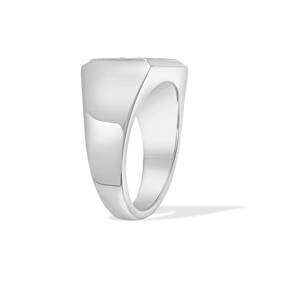 Men's Diamond Round Ring in Sterling Silver (1/8 ct. tw.) – Image 3 of 4