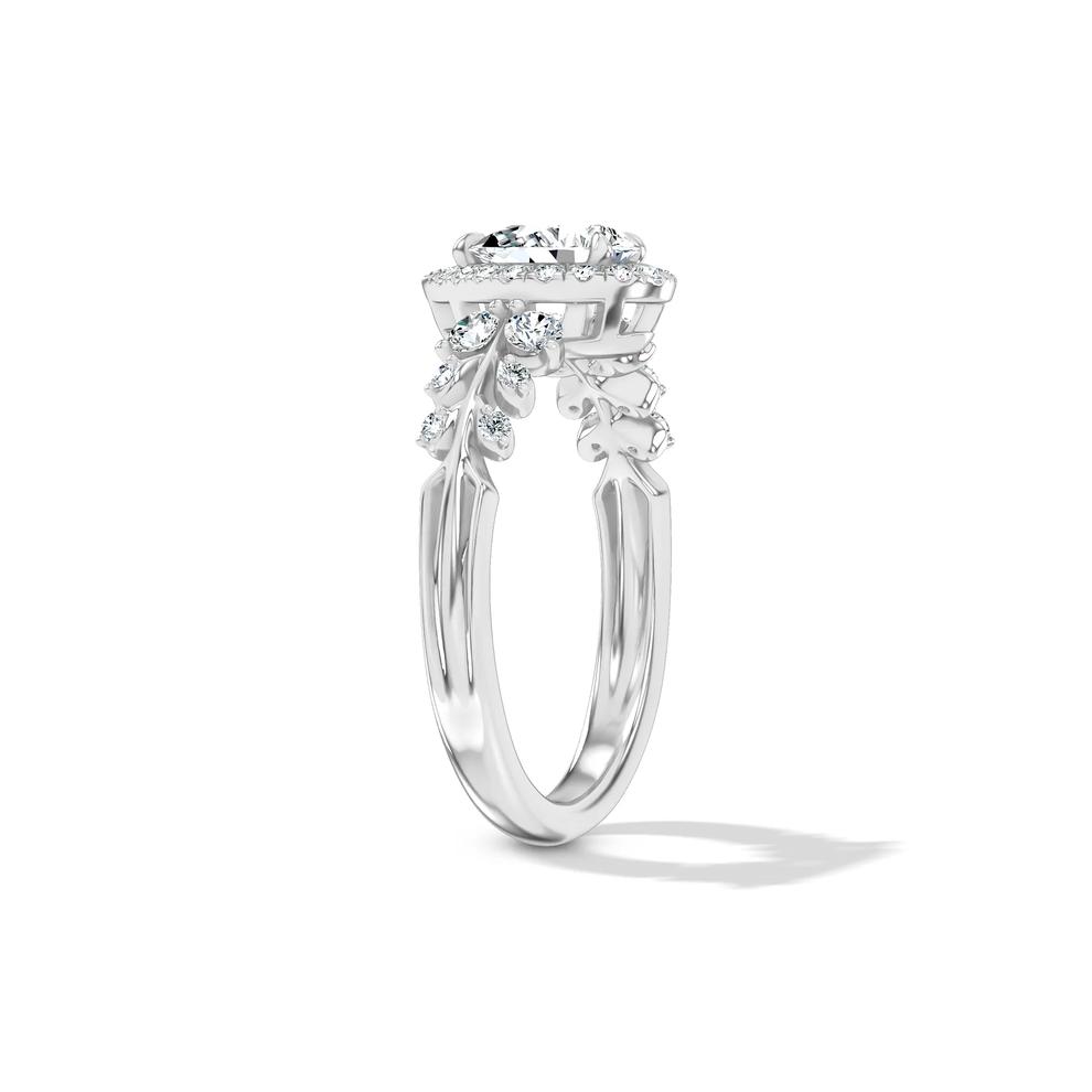 Diamond Pear-Shaped Halo Engagement Ring in 14K White Gold (3/4 ct. tw.) – Image 3 of 4