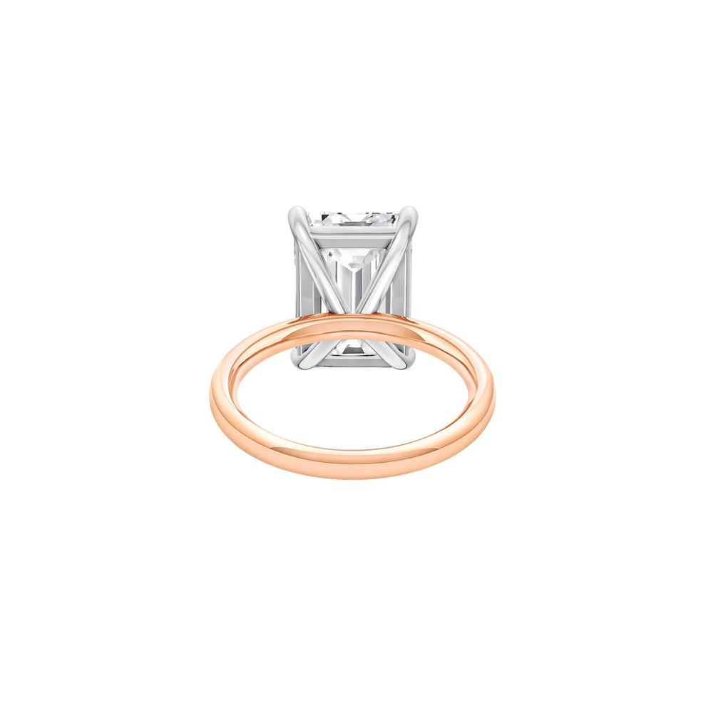 Lab Grown Diamond Radiant-Cut Solitaire Ring in 14K Rose &amp; White Gold (6 ct.) – Image 4 of 4
