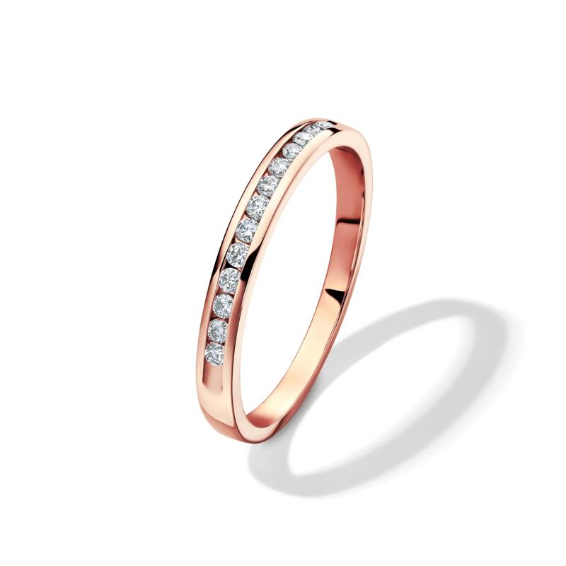 Diamond Wedding Band in 14K Rose Gold &#40;1/7 ct. tw.&#41; – Image 4 of 4