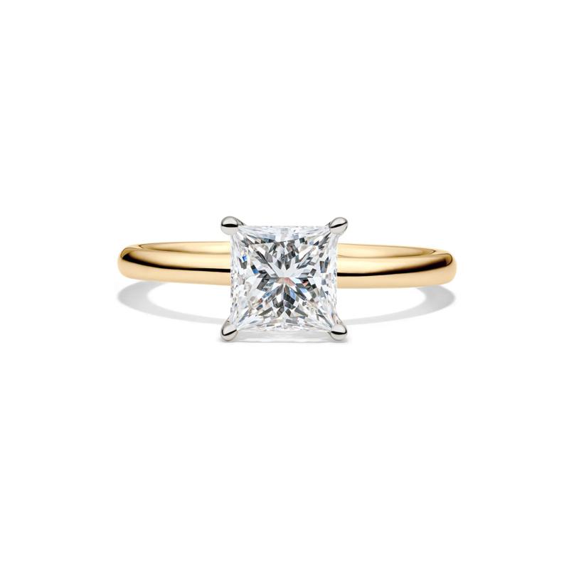 Lab Grown Diamond Princess-Cut Solitaire Engagement Ring in 14K Yellow Gold (1 1/2 ct.) – Image 1 of 4