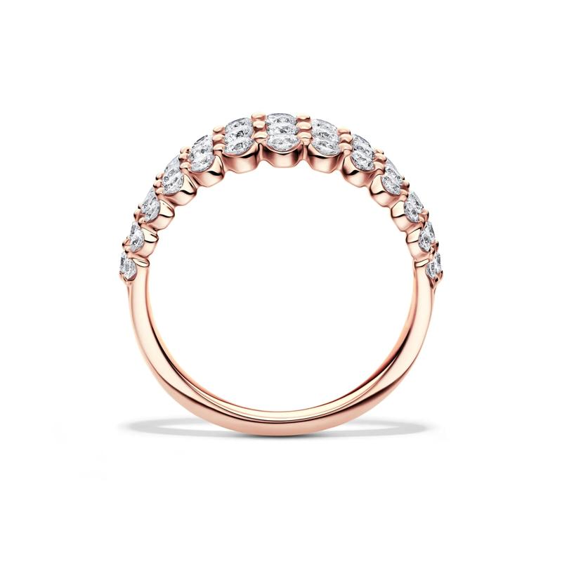 Lab Grown Diamond Three-Row Anniversary Band in 10K Rose Gold (1 ct. tw.) – Image 2 of 4