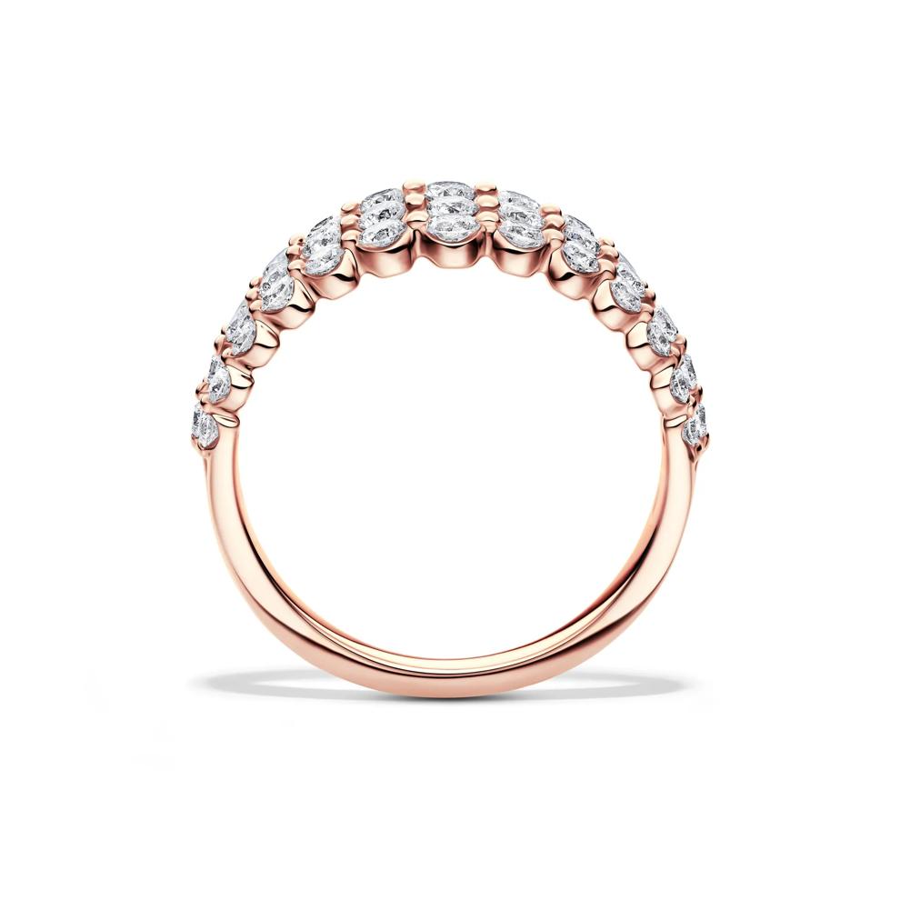 Lab Grown Diamond Three-Row Anniversary Band in 10K Rose Gold (1 ct. tw.) – Image 2 of 4