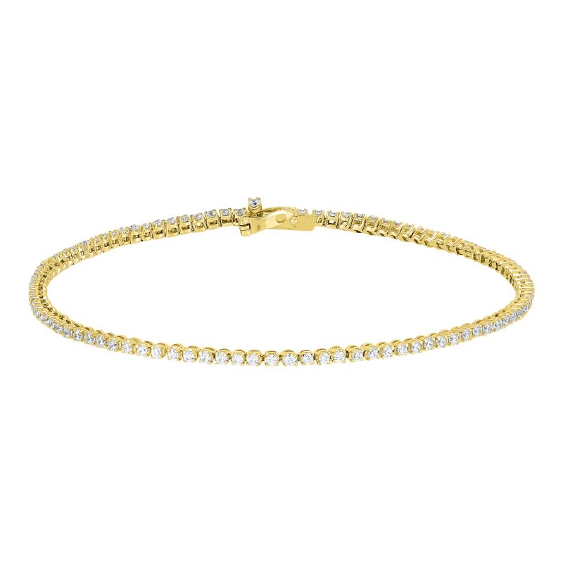Lab Grown Diamond Tennis Bracelet in 14K Yellow Gold &#40;1 ct. tw.&#41; – Image 1 of 1