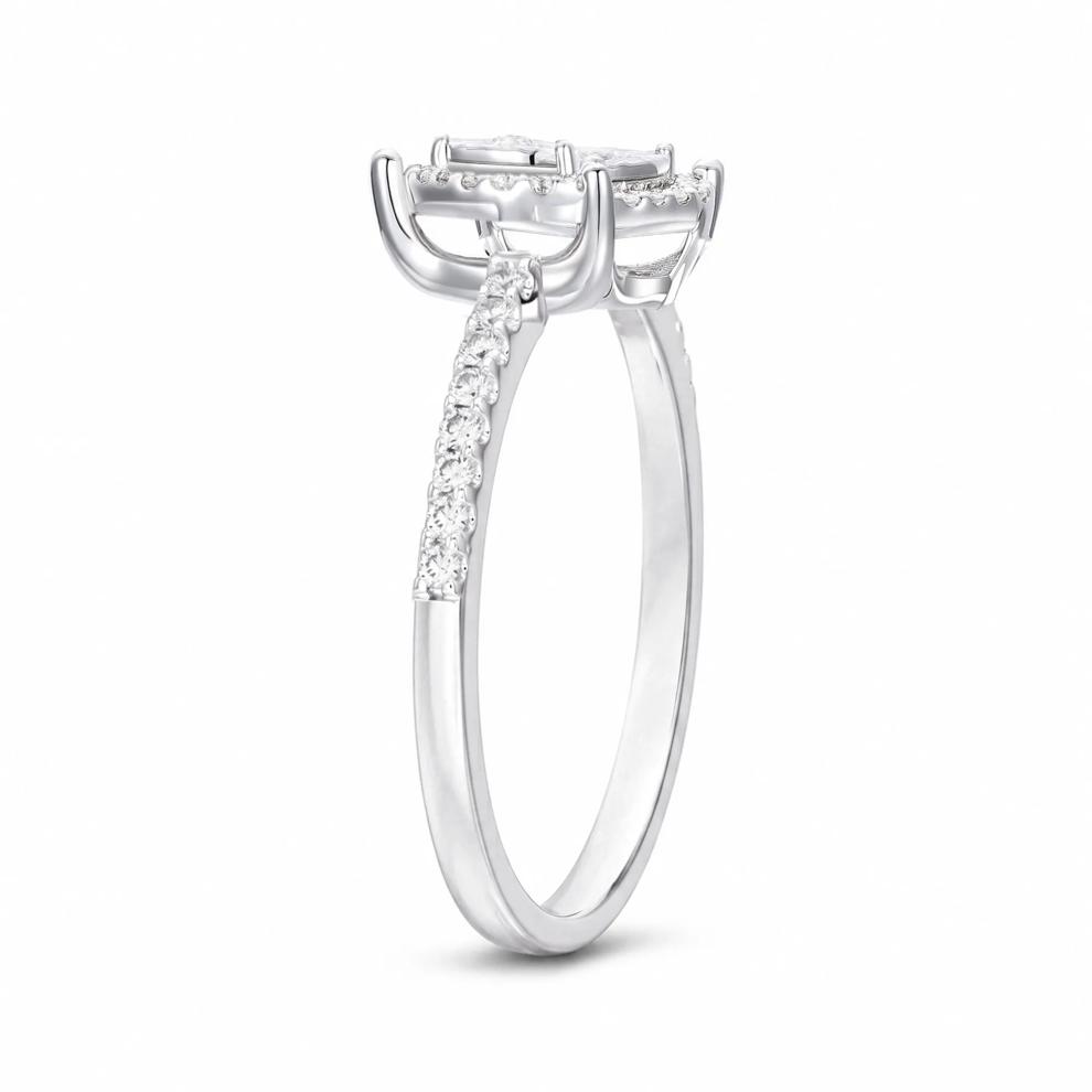 Diamond Illusion Heart Promise Ring in Sterling Silver (1/4 ct. tw.) – Image 3 of 4