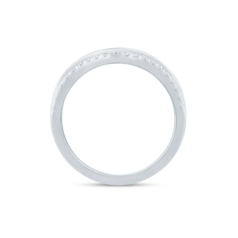 Lab Grown Diamond Contour Band in 14K White Gold &#40;1/7 ct. tw.&#41; – Image 2 of 3