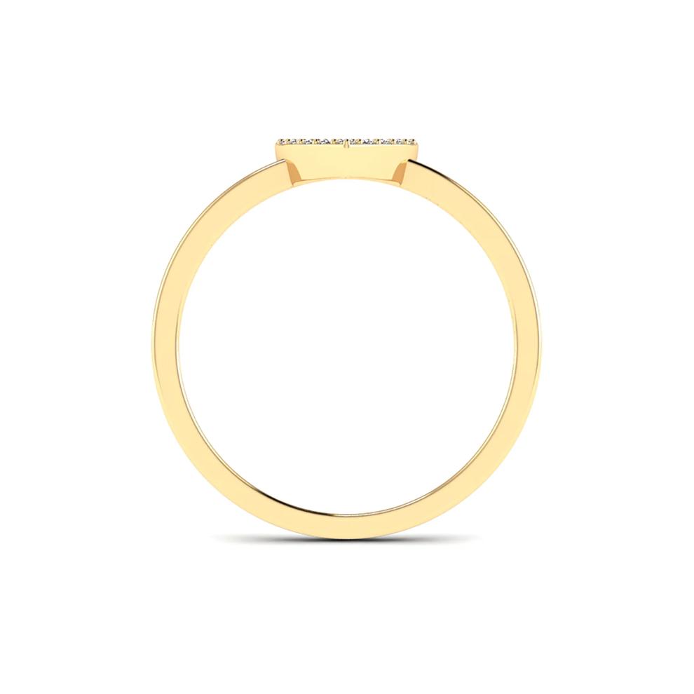 Diamond Accent Open Heart Ring in 10K Yellow Gold – Image 2 of 4