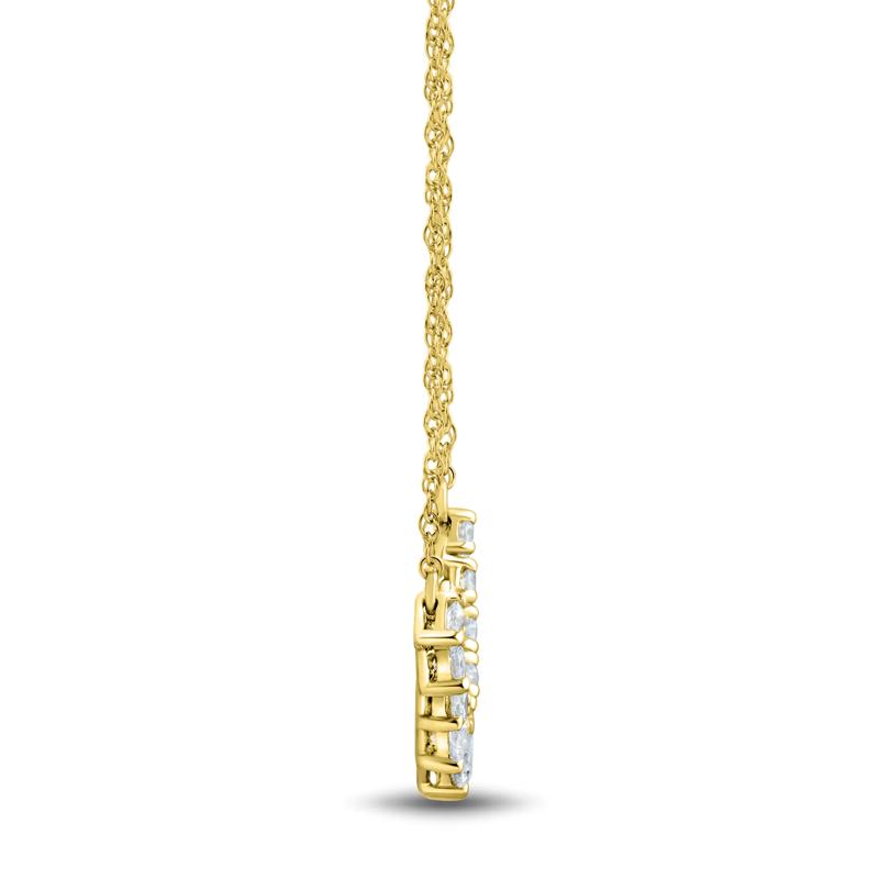 Lab Grown Diamond Graduated Smile Necklace in 14K Yellow Gold &#40;1/2 ct. tw.&#41; – Image 2 of 3