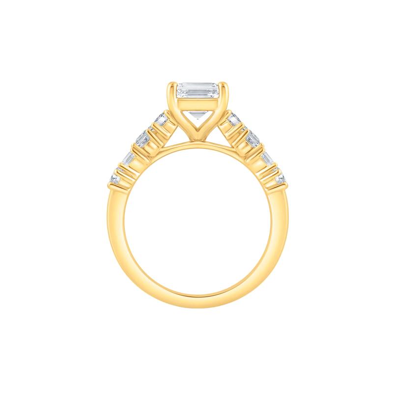 Lab Grown Emerald-Cut Diamond Engagement Ring in 14K Yellow Gold &#40;4 ct. tw.&#41; – Image 3 of 3