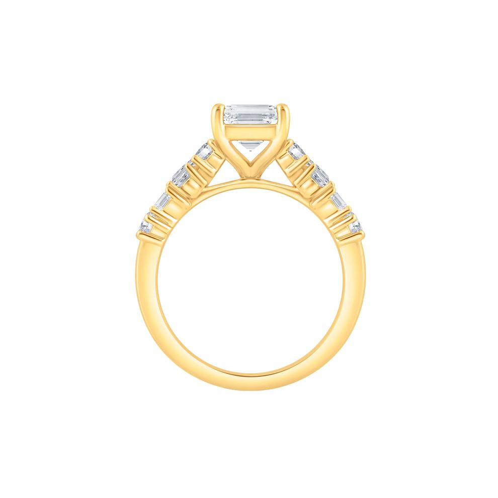 Lab Grown Emerald-Cut Diamond Engagement Ring in 14K Yellow Gold (4 ct. tw.) – Image 3 of 3