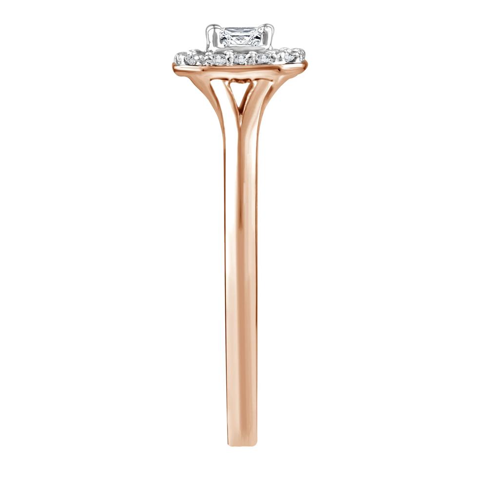 Diamond and Blue Sapphire Promise Ring in 10K Rose Gold (1/7 ct. tw.) – Image 3 of 3